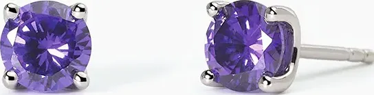 Orecchini shiny mabina in argento e zirconi viola | biffi gioielli