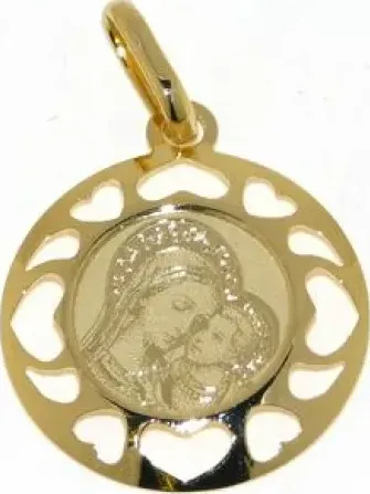 madonna e gesù bambino in oro giallo 1 gr | biffi gioielli di biffigioielli.com