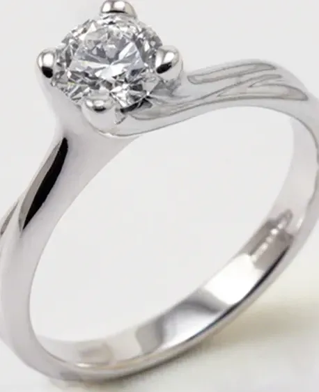 Anello solitario con diamante naturale taglio brillante ct. 0.60 certificato gia | biffi gioielli