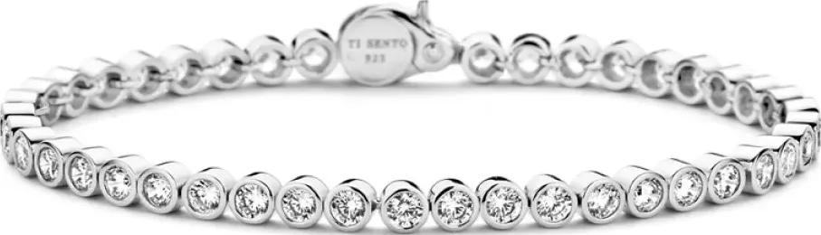 bracciale tennis ti sento milano in argento e zirconi | biffi gioielli di biffigioielli.com