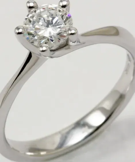 Anello solitario con diamante naturale taglio brillante ct. 0.60 certificato gia | biffi gioielli