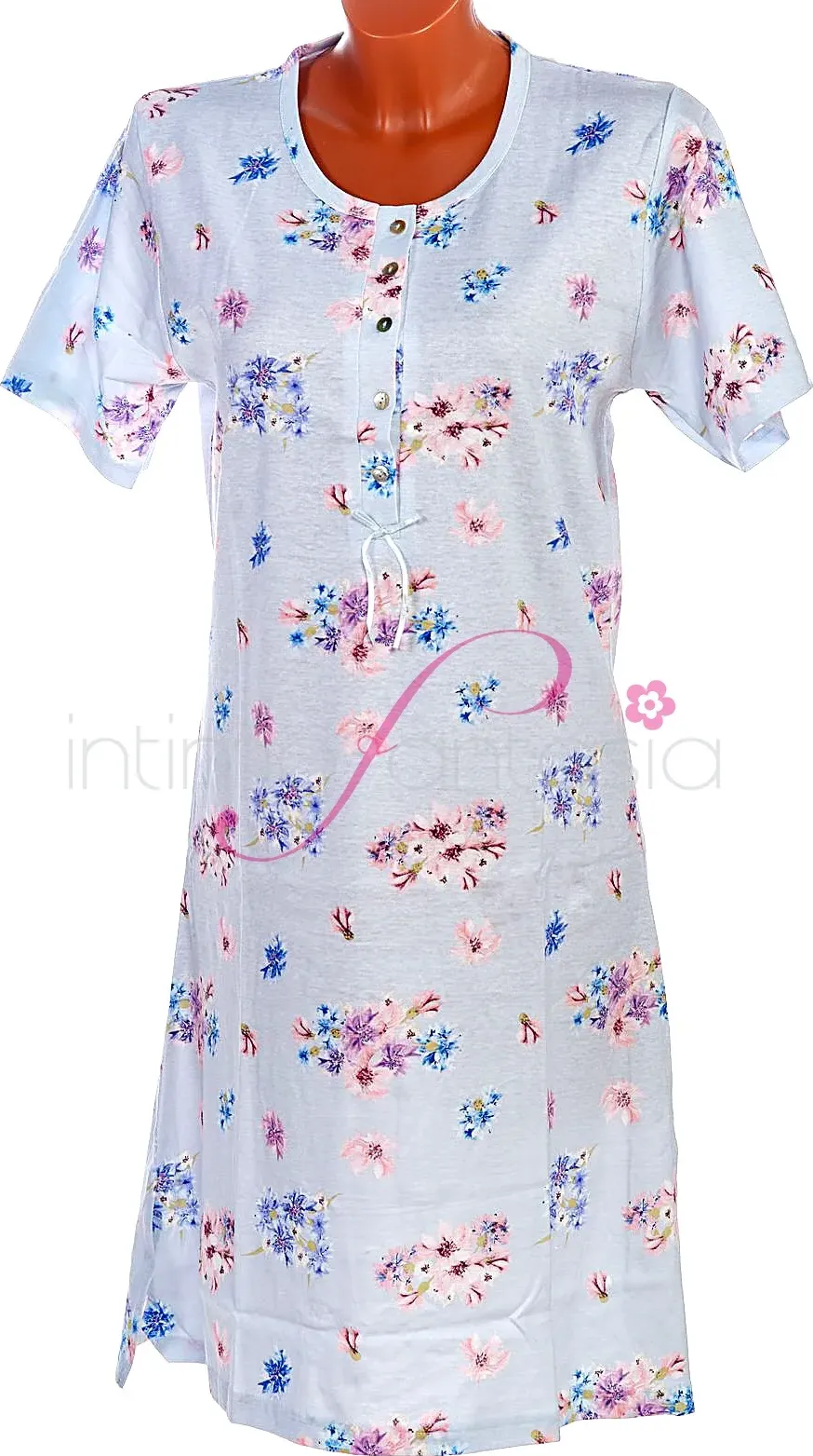 Camicia da notte cotone manica corta TIF 802