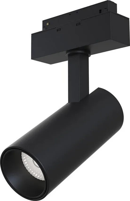 Faretto focus led per binario moderno alluminio nero luce calda 15w