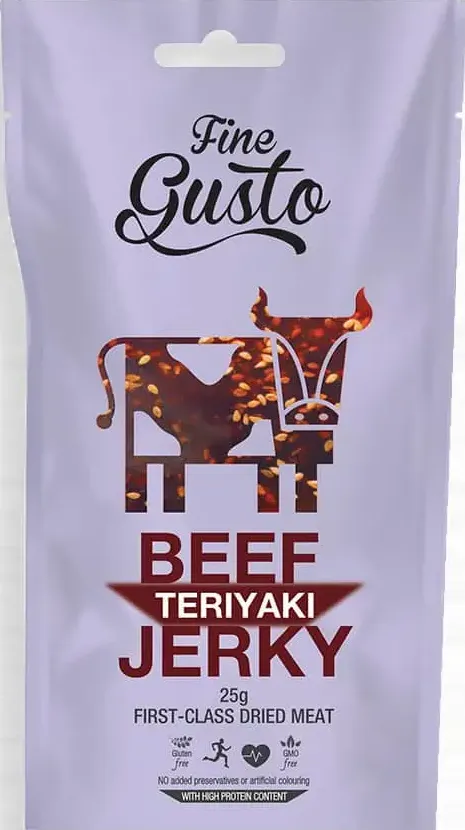 Manzo teriyaky 25g - fine gusto - carne secca italia